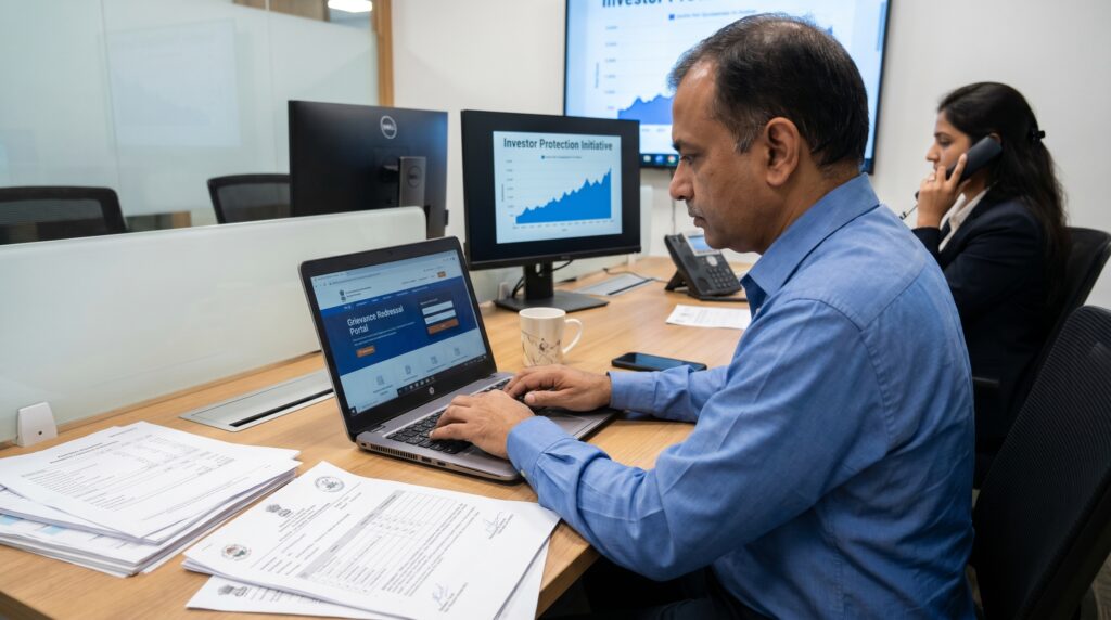 SEBI SCORES complaint filing process for investors